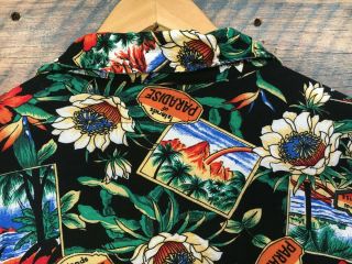 Loud Vintage SPYDERBILT Hawaiian Shirt Size XL 100 Cotton Islands of Paradise 3