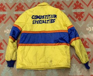Vintage 70’s Hot Rod Drag Race Competition Specialties Car Club Racing Jacket L