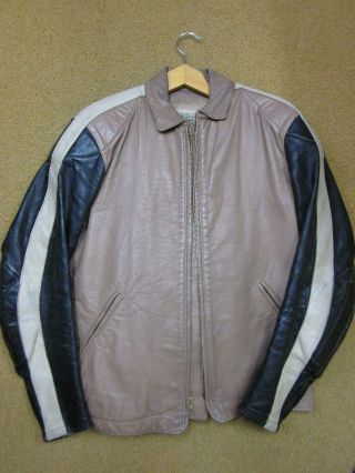 Rare Vintage Bates Tan Leather Jacket And Pants Combo - Well Kept