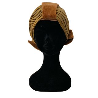 Vintage 1930s “gina Davies” Ladies Light Brown Hat | Size Xs