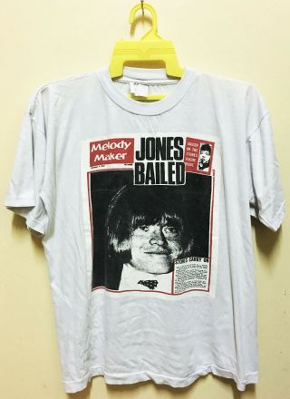 Vintage 80s Brian Jones The Rolling Stones Melody Maker Cover T - Shirt Rock Punk