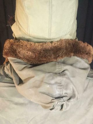 VINTAGE WWII USAAF / US ARMY AIR FORCES B - 11 PARKA,  B - 10 FLYING TROUSERS,  CAP 6