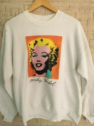 Vintage 90s Andy Warhol Marlyn Monroe Sweatshirt Made In Usa