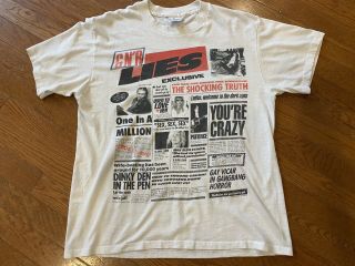 Vintage 1980’s Guns N’ Roses T - Shirt “lies” Gn’r All Over Print Size Xl Usa Made