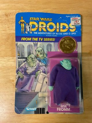 Star Wars Droids Sise Fromm Figure - 1985 Kenner 12 - Back - Moc Unpunched
