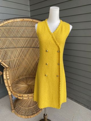 St.  John Knits 1960/1970’s Yellow Dress