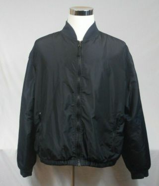 Polo Ralph Lauren,  Full Zip,  Black Nylon,  Fleece Lined,  Bomber Jacket,  Men 