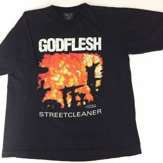 Vintage 1990 Godflesh Streetcleaner Double - Sided Single Stitch T - Shirt