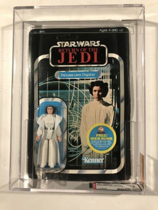 Star Wars Princess Leia Organa 1983 48 Back Afa 50 Cut Pop Very Rare Rotj
