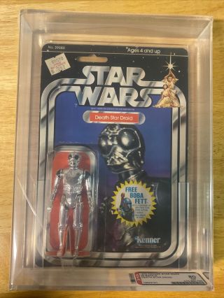 Star Wars Vintage 1978 Death Star Droid Figure - Kenner 20 - Back - G - Afa 80 Moc