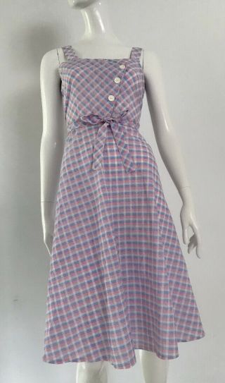 Vintage 1980’s Gingham Cotton Summer Dress