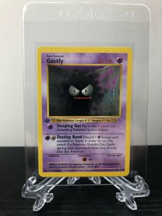1999 Gastly 50/102 1st Edition Base Set Shadowless Pokemon Card Psa 9? Psa 10?