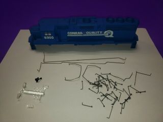 Parts Ho Scale Athearn Gp - 60 Conrail Locomotive Casing And Parts
