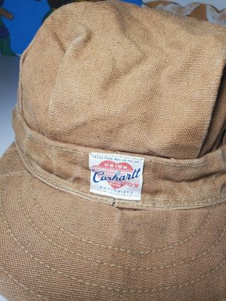 Vintage Carhartt Union Made Sanforized Heart Label Hat Cap