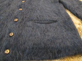 Vintage McGregor Powder Snow Mohair Blue Cardigan Sweater Kurt Cobain Style Wool 3