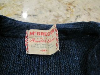 Vintage McGregor Powder Snow Mohair Blue Cardigan Sweater Kurt Cobain Style Wool 5