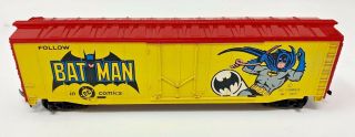 Vintage 1977 Tyco Trains - Batman Box Car - Dc Comics - Ho Scale