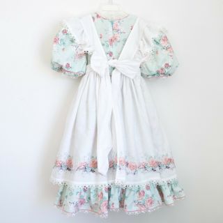Vintage Daisy Kingdom Dress Factory Made Floral Two Piece Pinafore 5