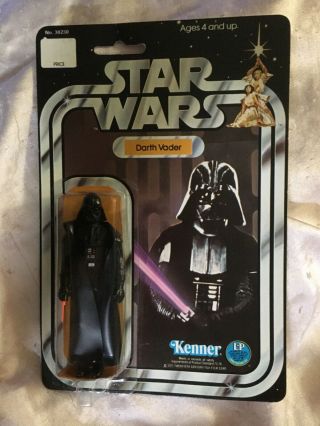 1977 Vintage Kenner Star Wars 12 Back Darth Vader Action Figure Moc