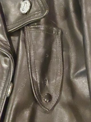 Vintage Philadelphia Police Leather Coat Mens Black Jacket 4