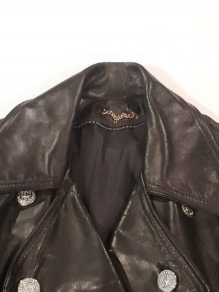 Vintage Philadelphia Police Leather Coat Mens Black Jacket 5