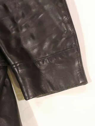 Vintage Philadelphia Police Leather Coat Mens Black Jacket 6