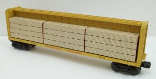Lionel 6 - 27537 Union Pacific Flatcar W/wood Load Ln/box