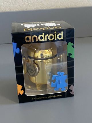 Android Mini Collectible Figure - Google Special Edition Channels W/ Blue Puzzle