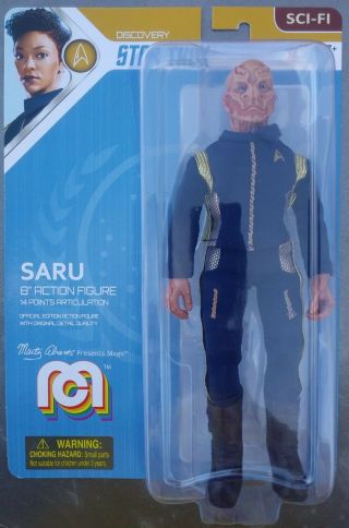 Star Trek Discovery Saru Mego Retro 8 " Sci - Fi Carded Official Edition Figure Mip
