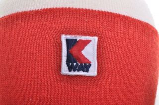 K WAY Vintage 70s Wool Ski Hat Beanie Bobble 1970s Men Women Unisex 3