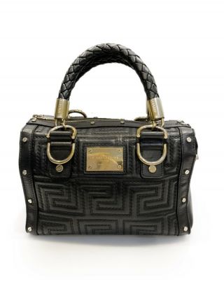 Vintage Gianni Versace Couture Doctor Bag Handbag Black