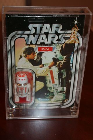 Vintage 1979 Kenner Star Wars 21 Back R5 - D4 Unpunched Afa Moc Figure