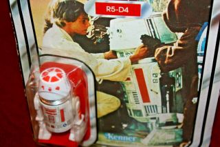 Vintage 1979 Kenner STAR WARS 21 Back R5 - D4 unpunched AFA MOC figure 4