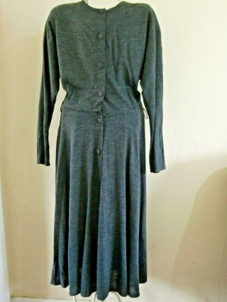 Vintage 90s St Michael @ M&s Size 10/12 Dark Grey Button Down Jumper Dress
