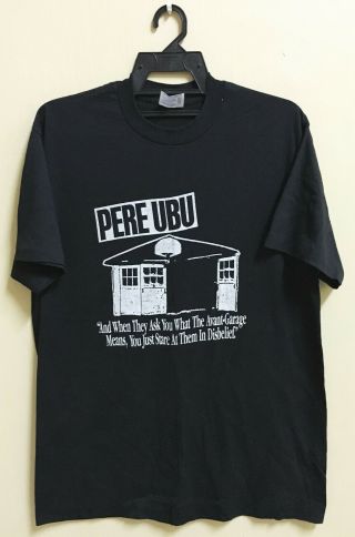 Vintage 80s Pere Ubu Avant Garde Punk Rock Tour Concert Promo T - Shirt