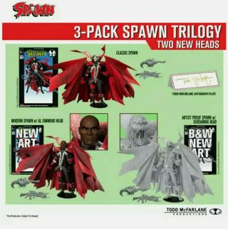 2020 3 Pack Spawn Kickstarter Complete Trilogy Pack W/ Mcfarland Gold Signature