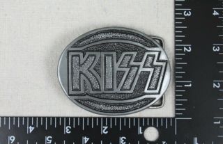 Vintage 70 ' s 1978 KISS Rock And Roll Touchstone Inc Oval Belt Buckle RARE 3