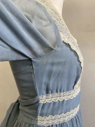 Vintage Gunne Sax Powder Blue Lace Long Maxi Dress Size 9 3