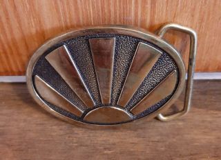 Vintage Bts Suns Rays Belt Buckle Solid Brass From 70 