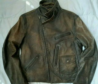 Polo Ralph Lauren Womens Leather Jacket,  RRL,  Vntg,  Rare.  One of a Kind.  Size M 2