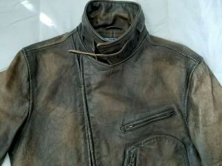 Polo Ralph Lauren Womens Leather Jacket,  RRL,  Vntg,  Rare.  One of a Kind.  Size M 4