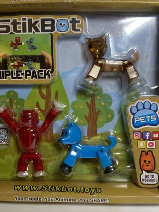 STIKBOT TRIPLE PACK - Package that Do Have Some Damage - Animated Fun 2