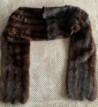 Mink Like Vintage Real Fur Stole Collar Taxidermy 99p