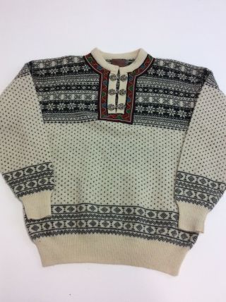 D3 Christiania Vintage 80s Norwegian Cardi Sweater Jumper Nordic Pure Wool