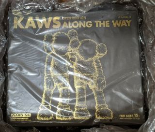 2019 Kaws Along The Way Open Edition Vinyl Figure Black Medicom Toy -
