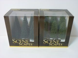 Bachmann Scene Scapes 5 " - 6 " Pine Trees & 5 " - 6 " Cedar Trees - 12 Trees - A5