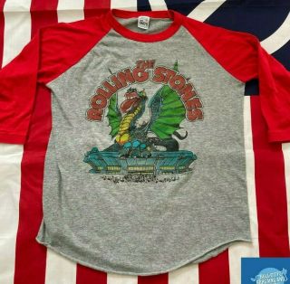 True Vintage 1981 Rolling Stones Tour T - Shirt Raglan Baseball Tee Prince La