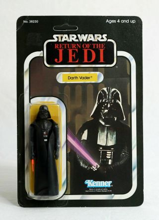 Vintage Star Wars Moc Darth Vader 65 Back Return Of The Jedi Clear 1983