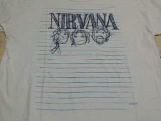 Vtg Rare 90s Nirvana Notebooks/nirvana Doodle 1997/size Medium (21 " /31 ")