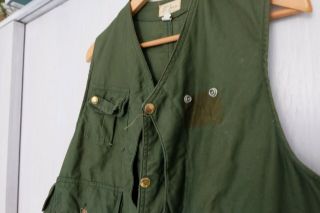 Vintage 50s 60s LL Bean Half Moon Fishing Vest Jacket Hunting - Cursive / Script 3